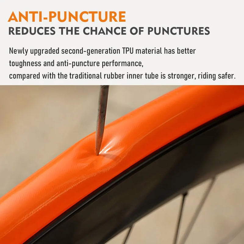 ThinkRider Ultralight 28g Bike Inner Tube - 700x18/25/28/32 TPU Material, 65mm French Valve 🚴‍♂️🚲