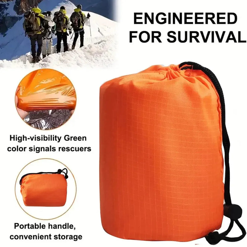 Emergency Mylar Thermal Sleeping Bag – Ultra Waterproof, Lightweight Survival Blanket for Camping & Hiking