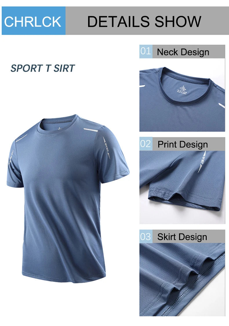 CHRLCK™ Men's Quick Dry Outdoor T-Shirt – Breathable, Lightweight Running & Hiking Tee 👟🌞