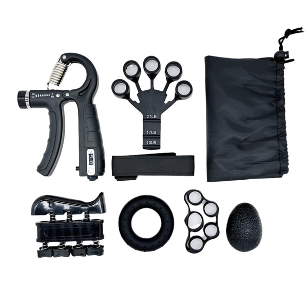 Adjustable R-Type hand grip strengthener for finger, wrist, and forearm exercise

