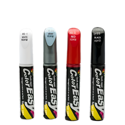 Car scratch repair pen for pearl white, black, and silver vehicles – easy touch-up paint solution for removing scratches and chips.
