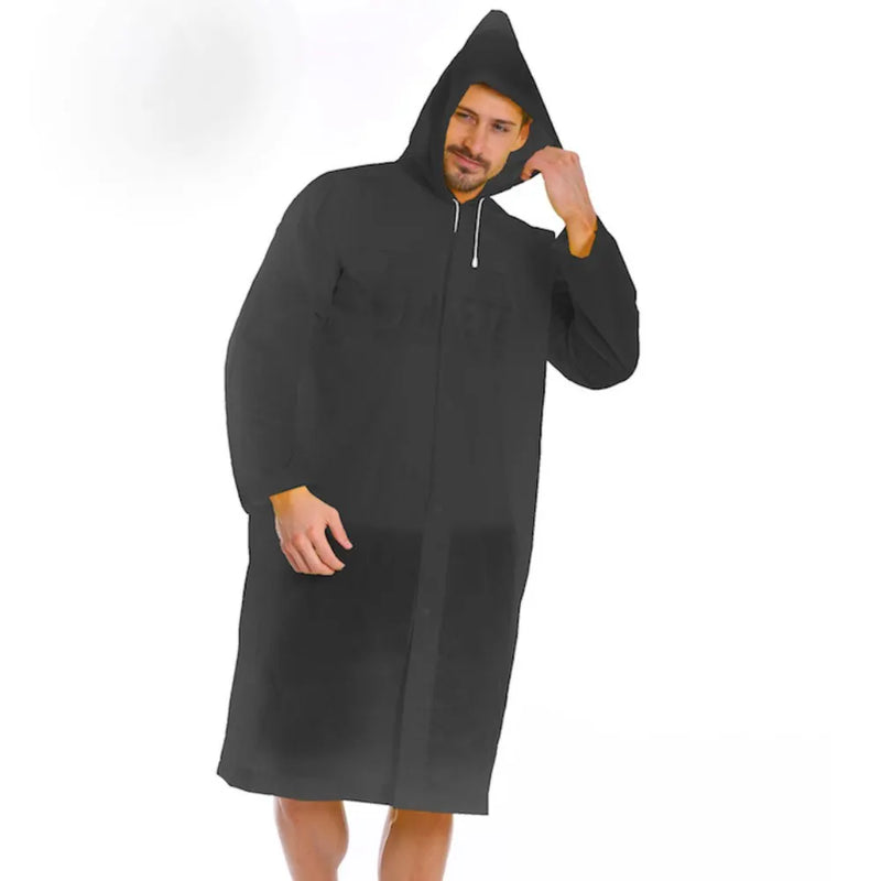 Disposable transparent full-body raincoat for men and women – lightweight, waterproof, and portable for travel or emergencies