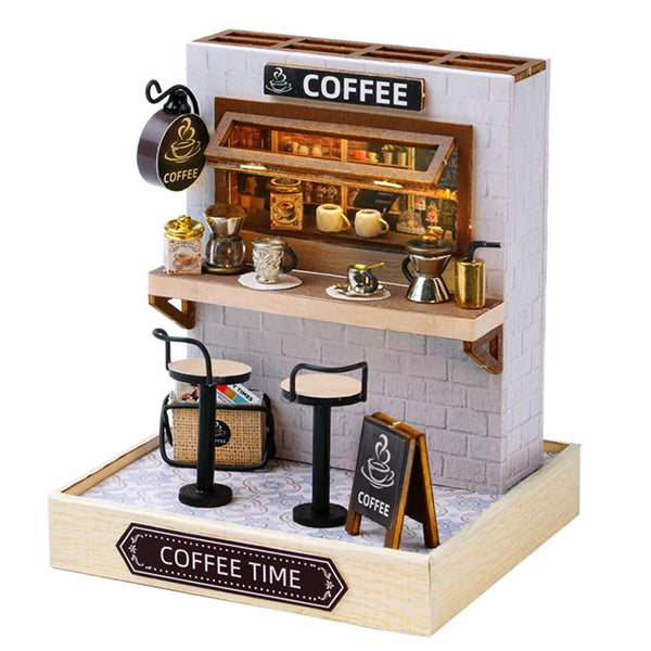 DIY Miniature Dollhouse Kit – Handmade 3D Puzzle Flower House with Furniture and LED Lights for Home Decoration and Gifts