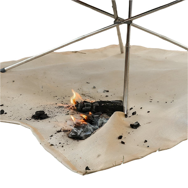 Fireproof fiberglass camping mat for BBQ, picnic, and outdoor fire safety – flame retardant and heat resistant