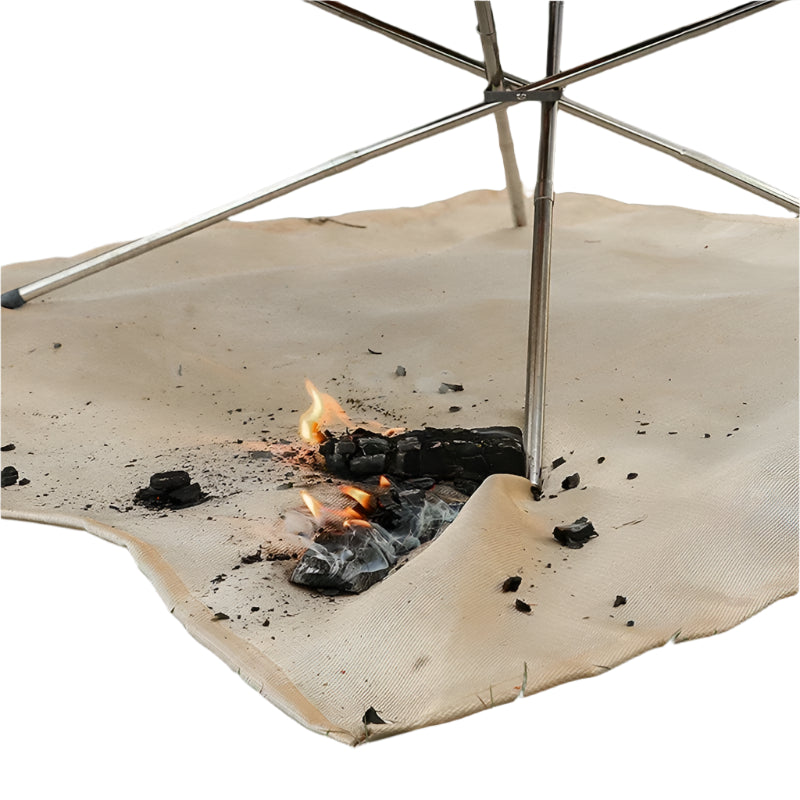 Fireproof fiberglass camping mat for BBQ, picnic, and outdoor fire safety – flame retardant and heat resistant