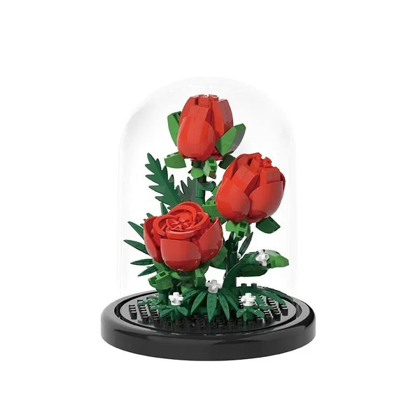 Flower bouquet bonsai building blocks set – DIY artificial plastic plant toy for home decor and kids birthday gift