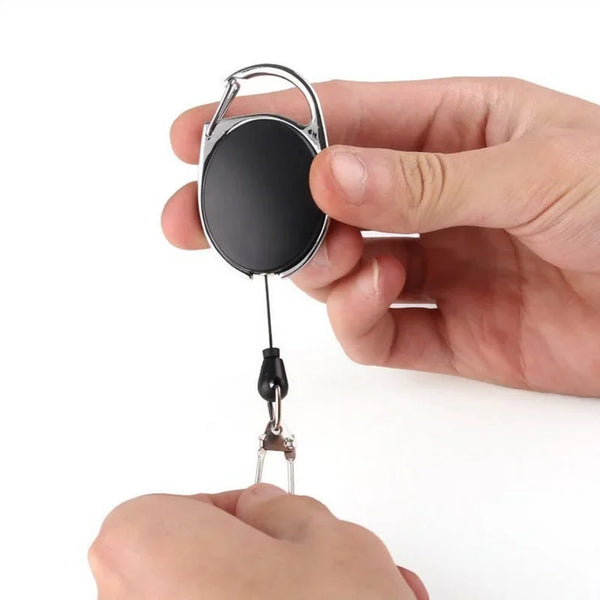 Fly Fishing Zinger Retractor – Retractable Key Chain Reel with Spring Clip for Fishing Tools