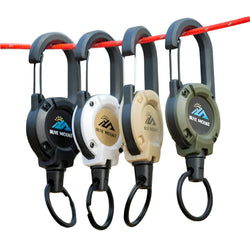 Heavy Duty Retractable Badge Reel with Carabiner and Steel Wire Key Holder for ID and Tools


