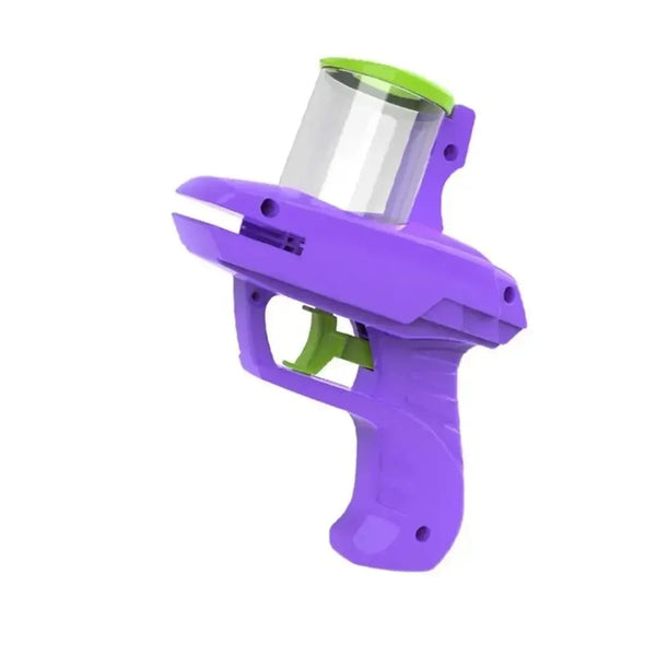 Mini Carrot Flying Disc Launcher Toy Gun for kids with EVA soft bullets for safe and fun outdoor play