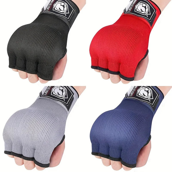 MMA Half Finger Gel Boxing Gloves for Muay Thai and MMA training, with gel padding, wrist strap, and flexible design. Perfect for sparring and training. 🥊💪