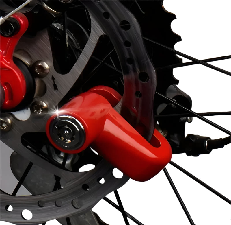 🔒 Heavy-duty motorcycle disc brake lock with keys – anti-theft bike and scooter security, no battery required