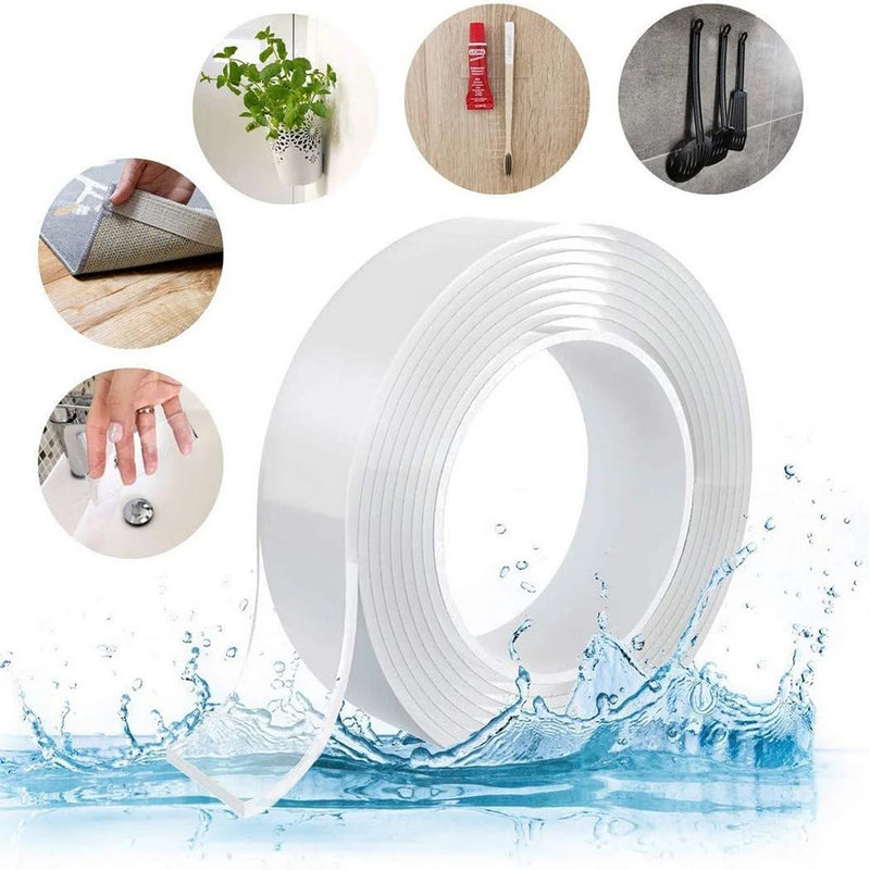 Extra strong double-sided nano tape – waterproof, removable, heavy-duty adhesive in 20mm, 30mm, and 50mm widths