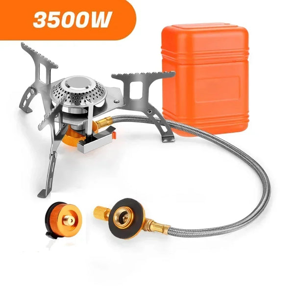 Portable Folding 3500W Camping Gas Stove for Outdoor Cooking, Hiking, and Backpacking – Lightweight & Foldable Design