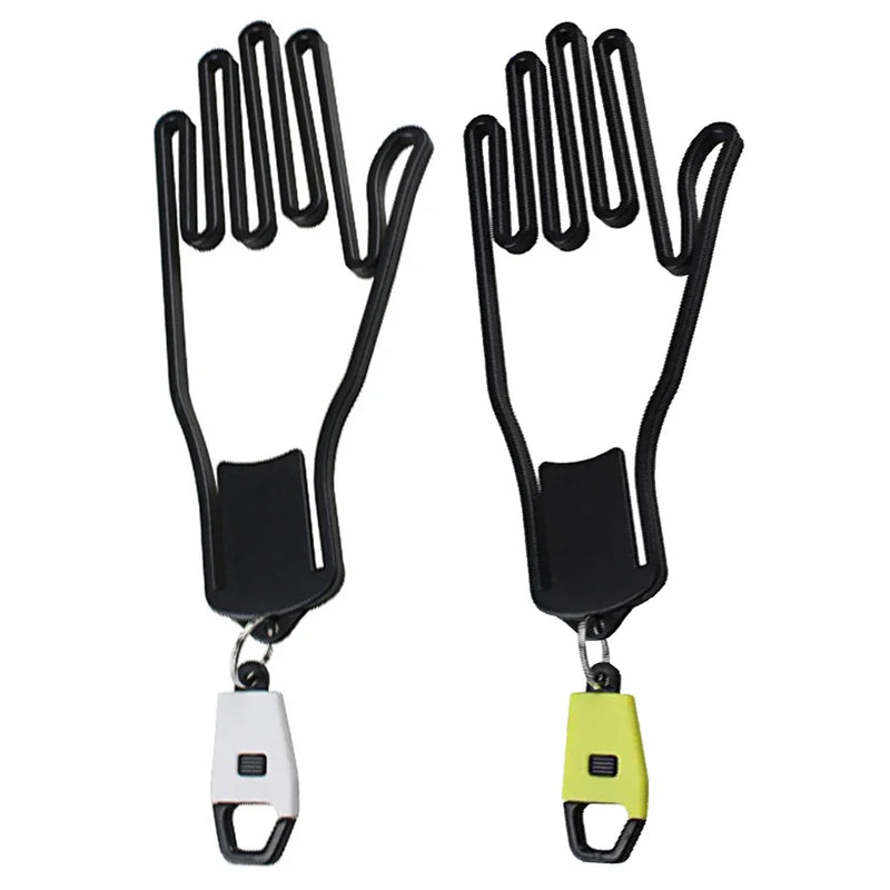 Portable golf glove holder rack with keychain – plastic hanger for organizing and displaying golf gloves