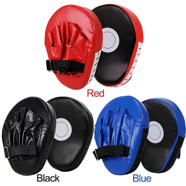 PU leather kickboxing gloves & punch target bag for MMA, Karate, Muay Thai & Sanda training. Suitable for both adults and kids.