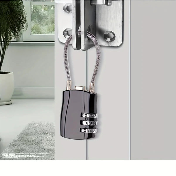 SecureLock™ Combination Travel Lock for Luggage, Gym Lockers, and Toolboxes – 3-digit Password Lock