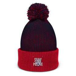 Pom-Pom Beanie - Soft and Cozy Knit Ribbed Design