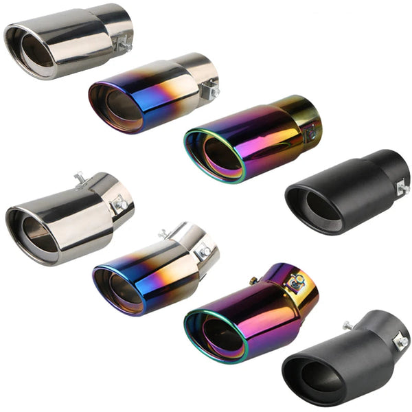 2.5" Stainless Steel Chrome Exhaust Tip for Cars - Universal Muffler Tailpipe Tip Upgrade