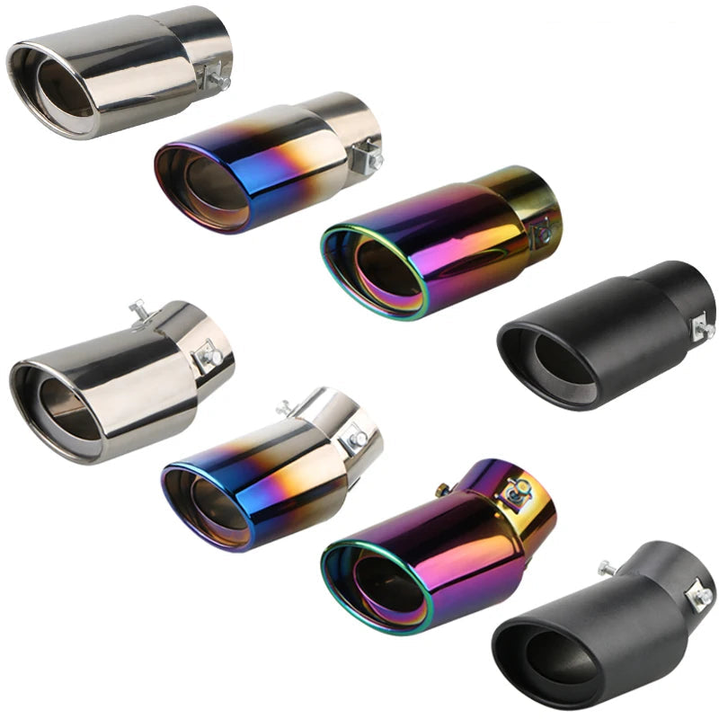 2.5" Stainless Steel Chrome Exhaust Tip for Cars - Universal Muffler Tailpipe Tip Upgrade