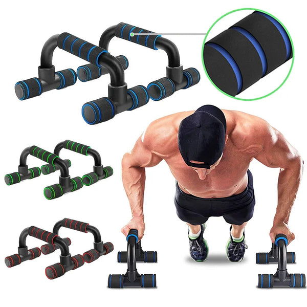 U-Shaped Push-up Rack with Hand Sponge Grip – Fitness Equipment for Home Gym & Muscle Training 💪