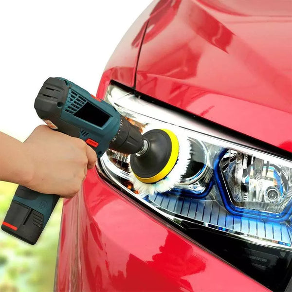 Universal 3/4 inch wool car polishing pad for M10/M14 machine – ideal for waxing, buffing, and detailing