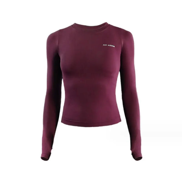 Women’s Long Sleeve Yoga Shirt – Breathable Quick Dry Gym & Running Fitness Top